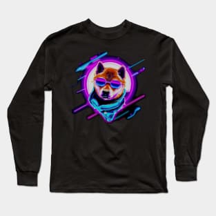 Synthwave Corgi Part 2 Long Sleeve T-Shirt